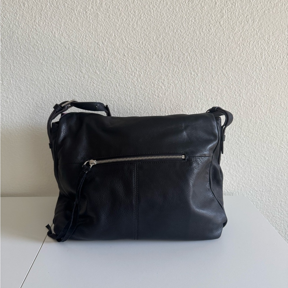 Aimee Kestenberg Black Leather Shoulder Bag with Metallic Star Appliqués - Picture 5 of 7